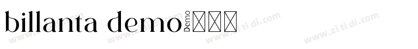 billanta demo字体转换